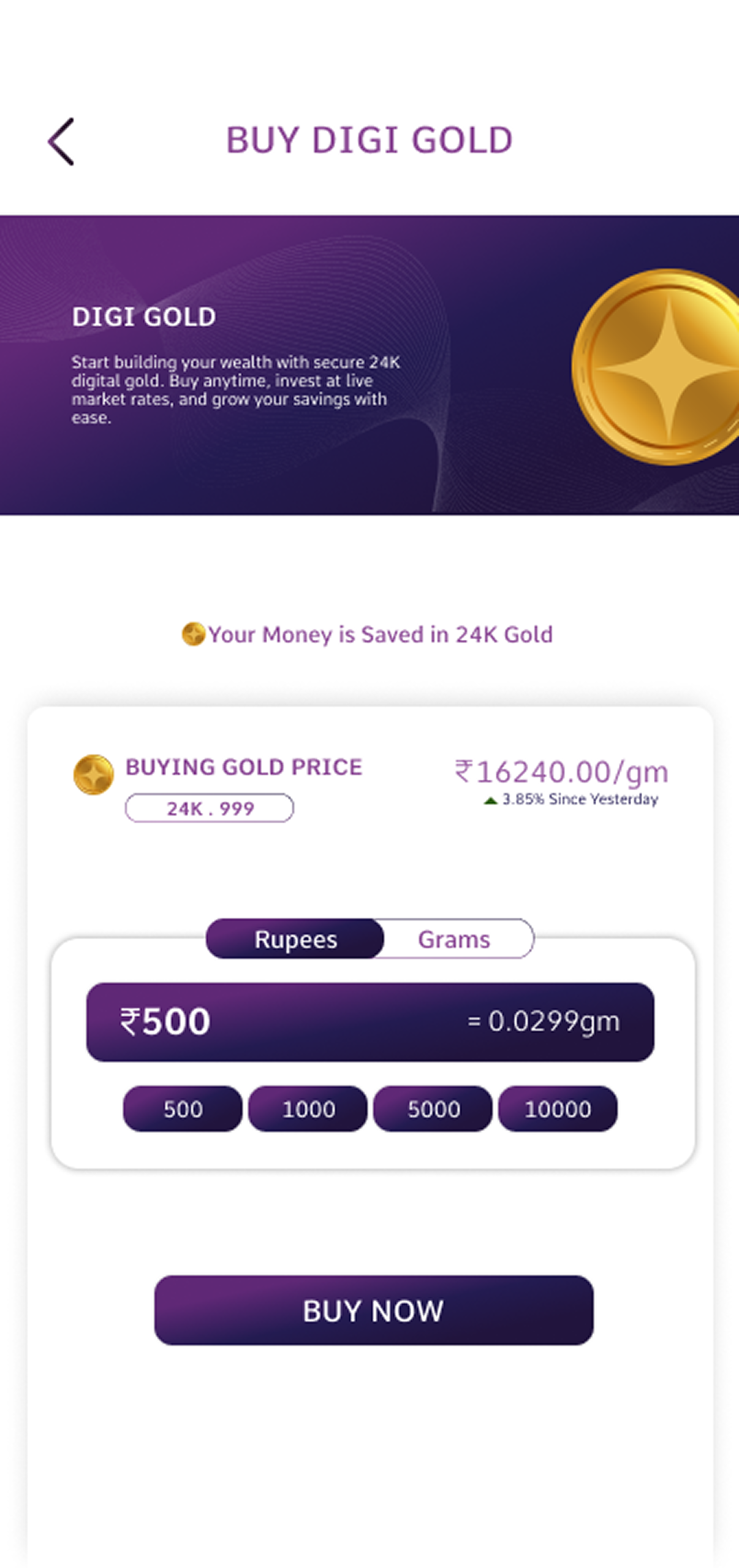DigiJewels App - Buy Gold